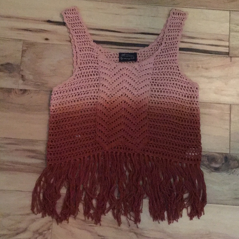 Torn by Ronny kobo crochet top Coachella